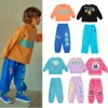 Ensembles de vêtements Ensemble de vêtements pour enfants Filles 2023 Automne Coréen BEBE Garçons Dessin animé Imprimer T-shirt à manches longues Mignon Bébé Pull Costume 231118