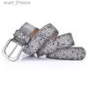 Ceintures Nouvelle mode femmes rivet ceintures Punk Rock Style mâle ceinture pour La PU cuir paillettes métal boucle large métal étoile Rivet beadL231118