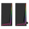 Kombinationshögtalare 3.5mm AUX USB 2.0 3D Stereo Surround Music RGB Light Gaming Wired Sound Bar för dator Desktop PC -högtalare