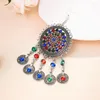 Set di orecchini per collana Set di orecchini per bavaglino con nappa color moneta afghana di moda per gioielli da festa con strass zingari turchi da donna
