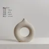 Vazen Nordic Ronde Holle Keramische Vaas Donut Kantoor Desktop Woonkamer Interieur Decoratie Thuis