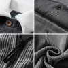 Mens Giubbotti Giacca In Pile Invernale Da Uomo Caldo di Spessore Velluto A Coste Collo di Pelliccia Cappotto Maschile Moda Casual All'aperto Antivento Outwear 231118