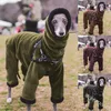 Abbigliamento per cani Abbigliamento invernale caldo Giacca a collo alto per animali domestici Bedlington a quattro gambe antivento grande per cappotto maglioni levriero Whibpet