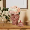 Bouteilles de stockage Pot de gingembre en céramique classique Vase de fleur universel en porcelaine orientale pour la décoration de café