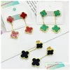 Pendants Stud Fashion Good Luck Clover Charm