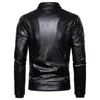 Men's Leather Faux Leather Design Motorcycle Bomber Add Wool Leather Jacket Men Autumn Turn Down Fur Collar Removable Slim Fit Male Warm Pu Coats 231118