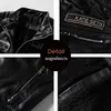 Men's Leather Faux Leather Leather Jacket Men Winter Fleece Motorcycle Faux Leather Jacket Removable Fur Collar Windbreaker Ropa De Hombre Slim Coat 231118