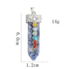 Charms Natural Crystal Stone Pendant Obelisk Sword -vormig 7 chakra kralen voor sieraden maken doe -het -zelf kettingaccessoires groothandel