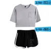 Vrouwen Tweedelige Broek KPOP LOONA Merch Tops Set Shorts Mooie T-shirt Harajuku Streetwear Meisje Sets Mode Vrouwen Kleding