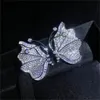 Charm Butterfly Dangle Earring 925 Sterling Silver Diamond Party Wedding Drop oorbellen voor vrouwen Bridal Engagement Sieraden