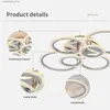 Ceiling Lights Ganeed Modern LED Ceiling 76W Lamp Remote Control Dimmable Flush Mount Interior 6 Rings Lighting for Living Dining Room Bedroom Q231120