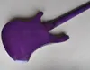 Guitare basse électrique à corps violet à 4 cordes, avec dessus en érable flammé, offre Logo/couleur personnalisée