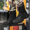 부츠 고품질 군용 가죽 전투용 남성 봇 보병 전술 Askeri Army Bots 신발 방수 231120