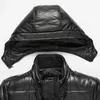 High Quality Designer Genuine Leather Jacket Down Detach Hat Winter New Windproof Cold-Resistant Warm Leisure Men's Leather Jackets