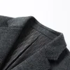 Erkekler Suits Yüksek kaliteli Sonbahar Kış Yünlü Takım Mens Yüksek dereceli Kısa Kısa Kısa Kısa Çift Taraflı Caspet Sold Renk Tek Batı Gömlek