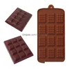 Baking Moulds 21X10Cm Sile Mini Chocolate Block Bar Mod Mold Ice Tray Cake Decorating Baking Jelly Candy Tool Diy Molds Kitchen Drop D Dhyz8