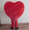 Costume della mascotte del grande cuore rosso di Natale Vestito da festa operato da Halloween di alta qualità Vestito da personaggio dei cartoni animati Vestito da carnevale Vestito unisex Puntelli pubblicitari