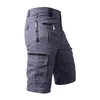 Męskie spodenki Summer Cotton Cargo Multi Pocket Fashion Casual Men Solid Color Pants Kolan Długość
