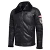 Men's Leather Faux Leather Men Autumn Fashion Outwear Vintage Warm Fleece Leather Jacket Coat Men Casual Classic Motor Biker Bomber Leather Jacket Men 231118