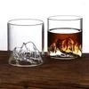 Wine Glasses 180ml High Tea Cup Mountain Viewing Borosilicate Glass Whiskey Household High-temperature Resistant Water