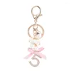 Keychains Keychain bag 펜던트 Bow Knot 홀더 크라이테나 Strass Women Flower Charm Key Chain Buckle Ring CH912