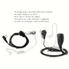 Compatibele 2 stuks Baofeng Walkie Talkie-oortelefoon met microfoon Akoestische buis-headset - Duidelijke communicatie en handsfree gemak Hsfree