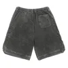 Shorts masculinos moda americana hip hop rua vestuário 2024 verão retro lavagem algodão solto e calças esportivas casuais femininas jogging