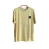 メンストーンTシャツ刺繍23SSデザイナートップストーンシャツスウェットシャツコンパスアームバンドコットンルーズショートスリーブプルオーバーストーンズアイランドTサマーショートL-4XL