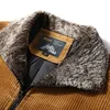 Men s Fur Faux Winter Corduroy Jacket Men Thicken Warm Coats Male Thermal Windbreaker Collar Casual Outerwear Clothing Plus Size 6XL 231120
