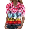 Damesblouses elegante tieners dames shirt Hawaiiaans strand casual top bloem shirts oversized tops zomer tunieken blusas mujer