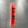 Kitchen Storage LED Book Shelf / Red Living Room Home Decor Aluminum Display With