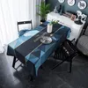 Table doek blauw tafelkleed Engelse brief dekmantel