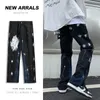 Mens Jeans high street pants American skateboard washed splash jeans mens floor wear hiphop Panic buying denim men 230420