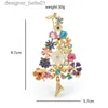 Spille Spille Wuli baby Flower Tree Spille per le donne Unisex Smalto Multicolor Bellissimo albero di Natale Party Office Spilla Pin GiftsL231120