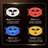 Masque facial de photothérapie à LED en Silicone, 4 couleurs, soins de la peau, spa, thérapie à la lumière pour usage domestique