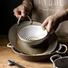 Skålar 2023 mode keramik tallrik middag bordsartiklar hushåll rätter djupt grova keramik ris skålbutik