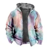 Herenjassen Tie-dye jack voor heren Bomber Gradiënt Tie Dye Roze Straat Hiphop Paar S Mode Honkbal Pilot en Trendjas Heren