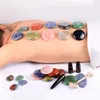 Figuras decorativas 1 pieza de piedra de masaje ovalada 60x40 mm palma natural belleza salud cristales de Reiki para la curación del cuerpo cuarzo preocupación energía S102