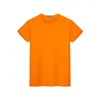 Erkek Tişörtleri 2023/24 Yuvarlak Boyun Yaz Gündelik Erkekler Turuncu T-Shirt