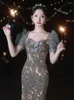 Вечеринка платья 2023 Роскошная русалка с блестками выпускной элегантный слой