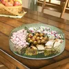 Tabliczki owocowe talerze do serwowania suszone okrągłe talerze do przechowywania pojemnik na przekąski taca na orzechy