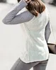 Damessweaters Trui Herfstmode Colorblock Knoopsluiting Asymmetrisch Casual Coltrui Lange mouw Dagelijks Pullover Gebreid