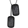 Anhänger Halsketten Richsteel Hip Hop Militär Armee Stil Doppel Dog Tags Halskette mit für Männer Frauen personalisierte ID/Name Schmuck
