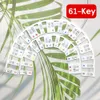 61-key Piano Keyboard Music Note Pad Mat Silica Gel Removable Piano Keyboard Note Labels Finger Practice Guide Silicone Strips