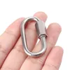 5 PCSCarabiners 1PCS 316 Stainless Steel Oval Quick Links Safety Snap Hook Climbing Carabiner Lock Buckle M4 M5 M6 M8 Silver P230420