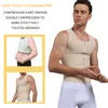 Heren tracksuits heren afslank body shaper gynaecomastia compressie shirts buikcontrole shapewear taille trainer borst abs slank vest mannelijk korset 230419