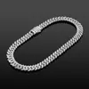 16mm Trapezium Cubic Zircon Cuban Link Chain Halsband Armband Mens Hip Hop Necklace Gold Plated Full Diamond Curb Chains Bijoux Rapper Iced Out Bling Gift Jewelry