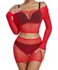 Buitifo Lencería para mujer Fishnet Babydoll Chemise Sexy Nightwear Teddy Dress