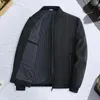 Men's Jackets Men Outerwear Stylish Mid Length Cardigan Smooth Zip Up Closure Stand Collar Loose Fit Fall/winter Coat Winter