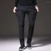 Men's Pants Plaid Classic Men's Khaki Casual 2023 Business Fashion Slim Fit Cotton Stretch Trousers Male Brand Clothing